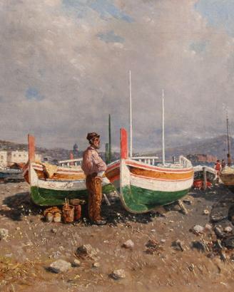 Quadro olio/tela - Carelli Giuseppe - Mergellina