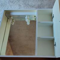 Mobile pensile da bagno con specchio – bianco – ot