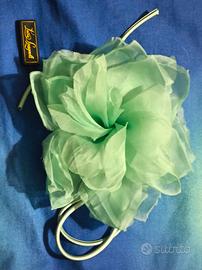 Luisa spagnoli spilla fiore verde acqua