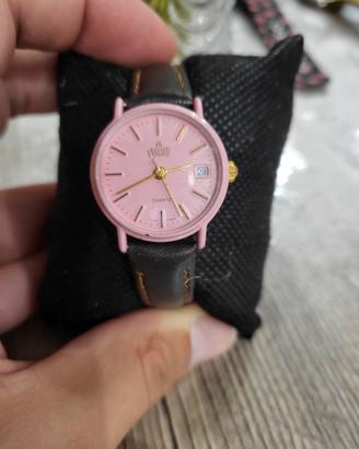 Orologio Walier vintage rosa pastello