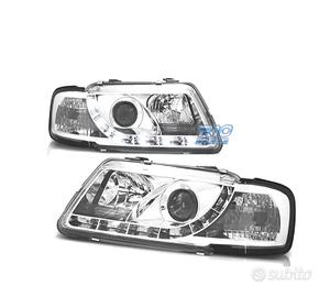 FARI AUDI A3 8L 96-00 LUCE DIURNA FONDO CROMATO