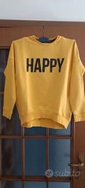 Felpa Gialla Shop Art Modello Happy