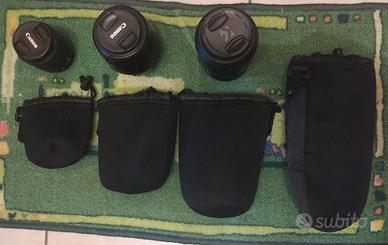 Set di 4 custodie morbide in neoprene per obbietti