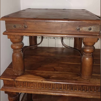 Tavolino indiano in legno massello 60x60x40