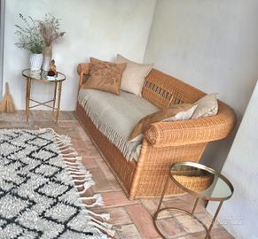 Divani di vimini di epoca anni 70