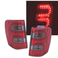 FANALI A LED JEEP GRAND CHEROKEE 99-05 ROSSO AFFUM