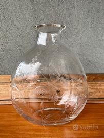 Grande Vaso vintage Cristallo Pesante Inciso mano
