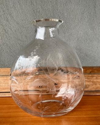 Grande Vaso vintage Cristallo Pesante Inciso mano