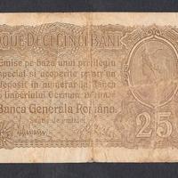 Romania 25 bani occupazione tedesca 1917