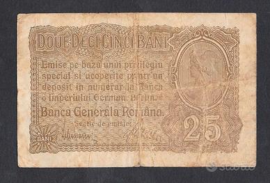 Romania 25 bani occupazione tedesca 1917