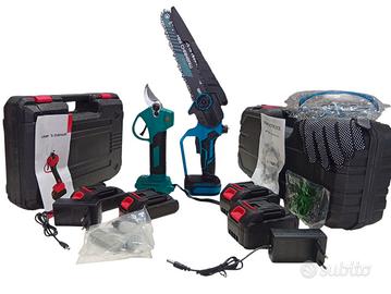 Forbici potatura a batteria+ Motosega a batteria 