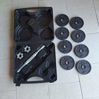 1 Manubrio piccolo con 8 pesi da 1 kg e valigetta