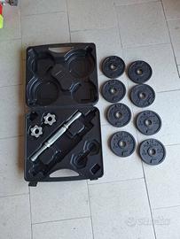1 Manubrio piccolo con 8 pesi da 1 kg e valigetta