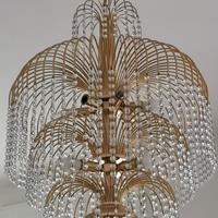 Lampadario soggiorno con cristalli pendenti