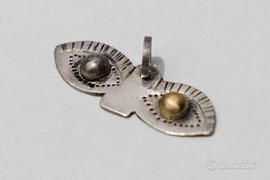 Ciondolo Artigianale Vintage Oro 18k e Argento