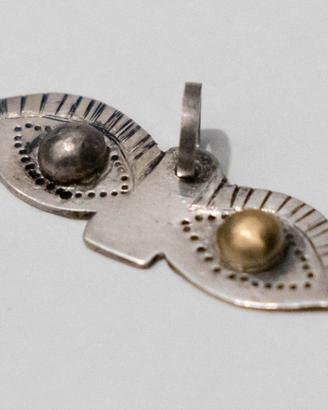 Ciondolo Artigianale Vintage Oro 18k e Argento
