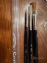 Lotto 3 pennelli Winsor e Newton serie 7 e 608
