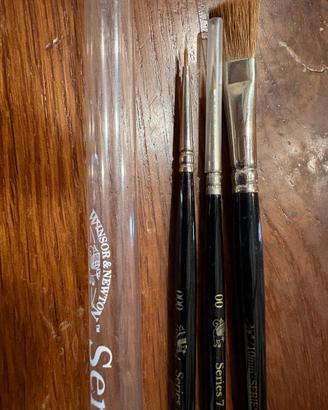 Lotto 3 pennelli Winsor e Newton serie 7 e 608
