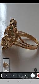 anello oro 18kt vintage