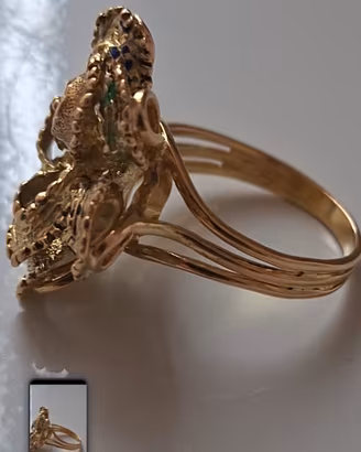 anello oro 18kt vintage
