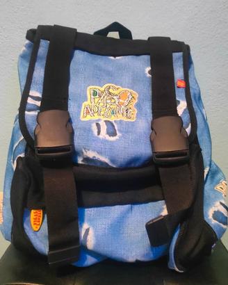 Zaino streetwear “Paso Adelante” blu con fibbie