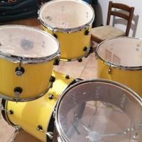 Batteria Acustica 5 pezzi - Tamburo (Yellow) + Rul