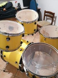 Batteria Acustica 5 pezzi - Tamburo (Yellow) + Rul