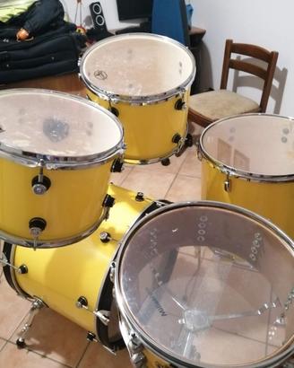 Batteria Acustica 5 pezzi - Tamburo (Yellow) + Rul