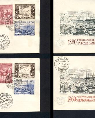 FILATELIA - 1960 SPEDIZIONE DEI MILLE - GARIBALDI