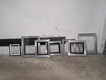 Set cornici alluminio spazzolato 