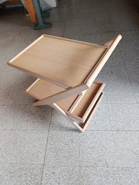 tavolino bar in faggio grezzo 