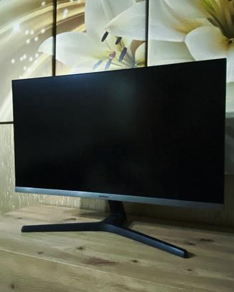 Monitor, sedia e cuffie