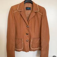 Giacca in vera pelle color cuoio