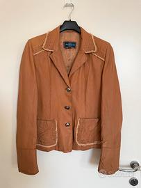 Giacca in vera pelle color cuoio