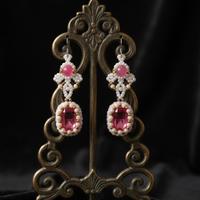 Orecchini Artigianali stile barocco vintage gemme