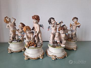 Set 4 Stagioni Capodimonte - Putti in Porcellana