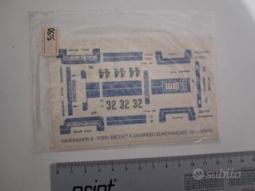 decal ad acqua modellino 1/43 ford escort II zaksp