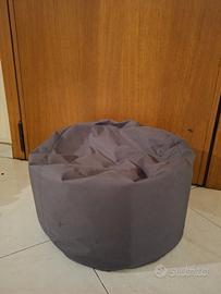 Pouf rotondo grigio