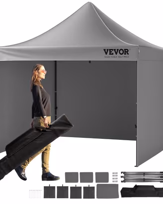Gazebo Tenda Pop-up Pieghevole con Pareti Laterali