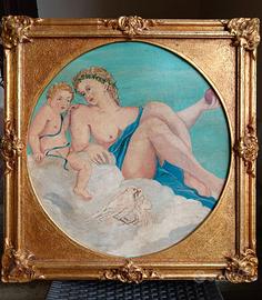 Dipinto francese Venere e Amore
