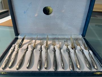 Set posate d’argento A. Feist & Co Solingen