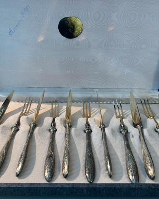 Set posate d’argento A. Feist & Co Solingen