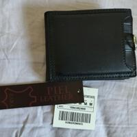 Portafoglio Zara nuovo vera pelle nera con scatola