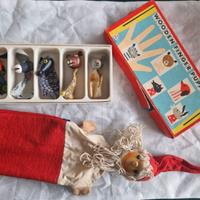 Burattini vintage: 1 a guanto e 5 a dito