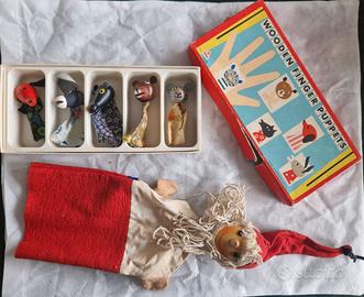 Burattini vintage: 1 a guanto e 5 a dito