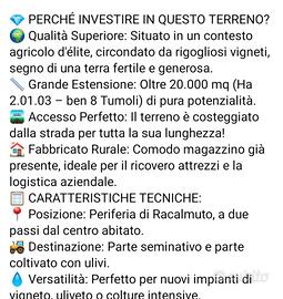 Terreno sacco di chiova Racalm uto