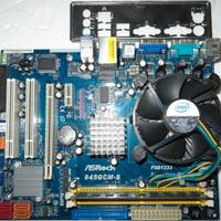sk madre asrock 945gcm-s + CPU + dissipatore+ram