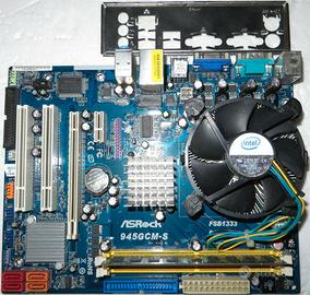 sk madre asrock 945gcm-s + CPU + dissipatore+ram