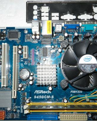 sk madre asrock 945gcm-s + CPU + dissipatore+ram