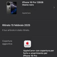 IPhone 16 Pro 128GB titanio nero